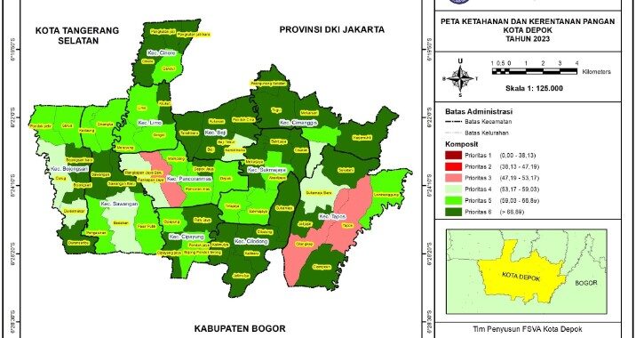Penyusunan Peta Ketahanan dan Kerentanan Pangan (Food Security and Vulnerability Atlas) Kota Depok Tahun 2023