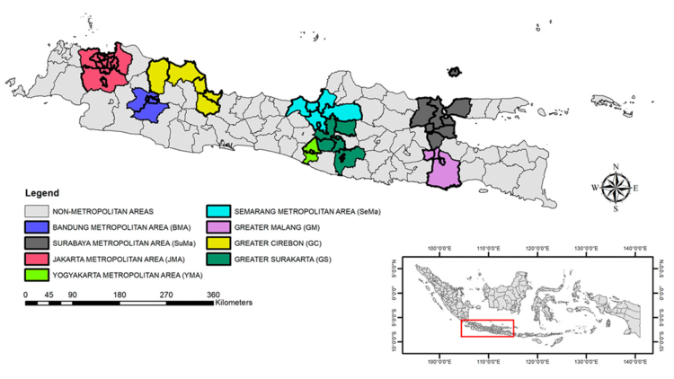 Dynamics and Predictions of Urban Expansion in Java, Indonesia: Continuity and Change in Mega-Urbanization