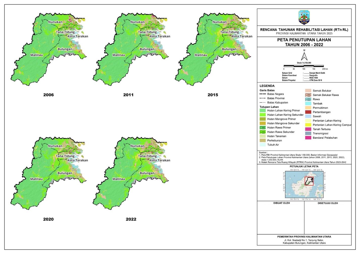 Annual Land Rehabilitation Plan, 2025, North Kalimantan Province